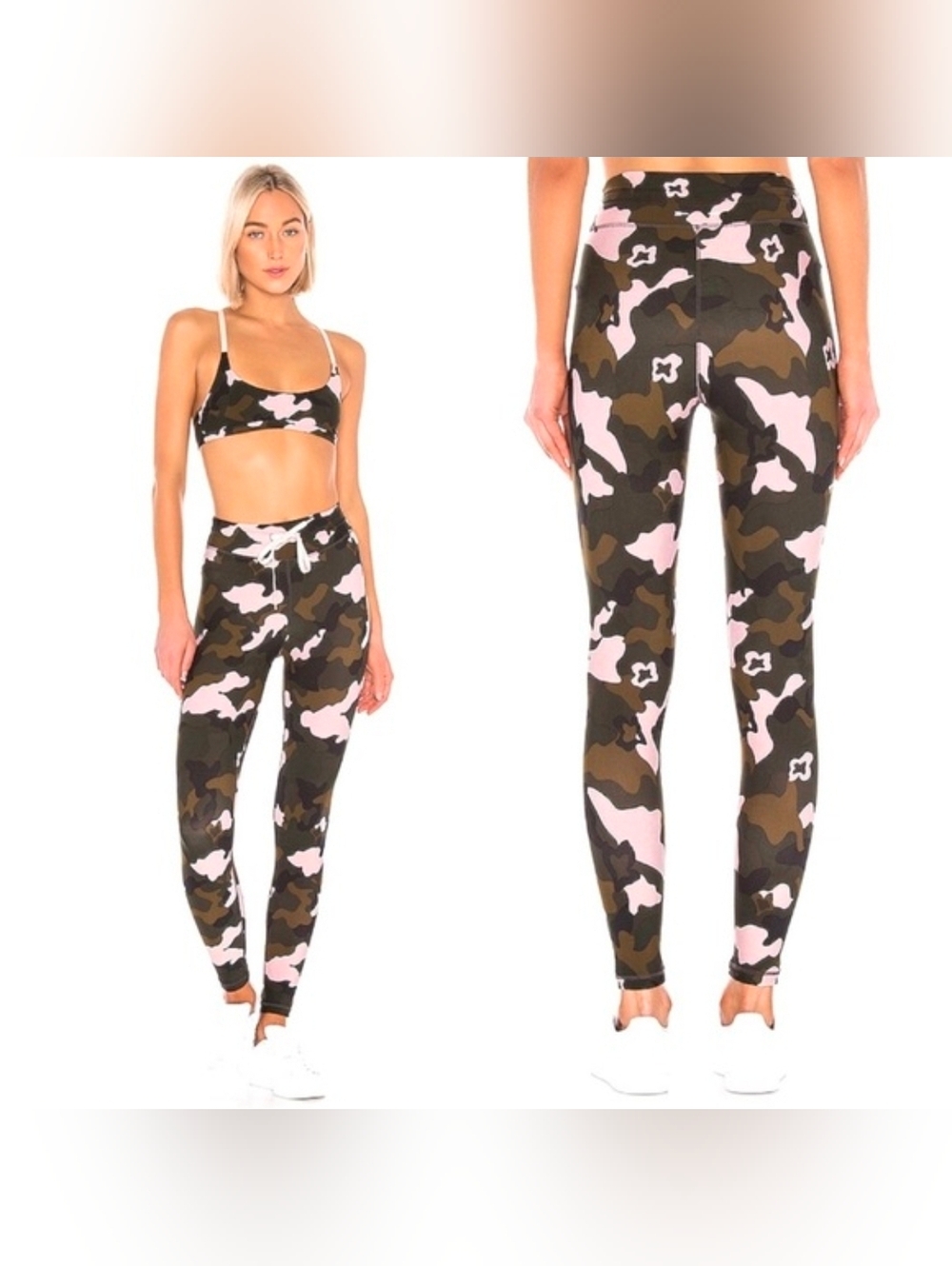 REVOLVE Pink & Olive Camo Leggings - High Waist Activewear